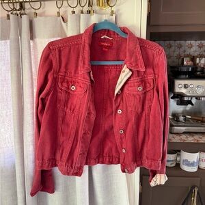 SUNDANCE Red Denim Jacket
